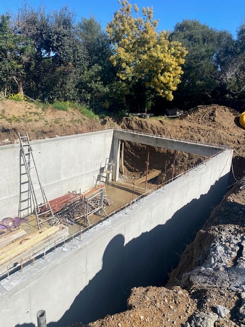 Gros œuvre béton en terrain