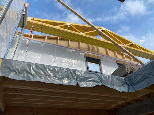 Structure mixte béton et ossature bois